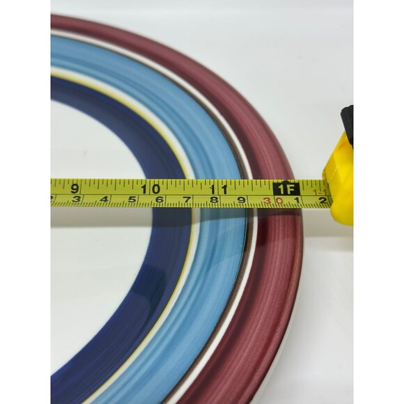 Longaberger USA Hand Painted Welcome Home Round Platter Red White & Blue - Picture 5 of 5